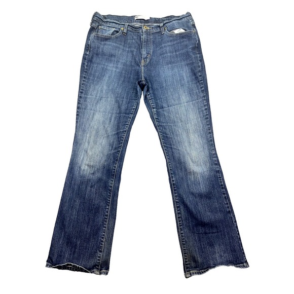 Women's Levi's 515 Bootcut Jeans Blue Stretch Denim Sz 14M Fits 34" Retro Grunge - Picture 1 of 14